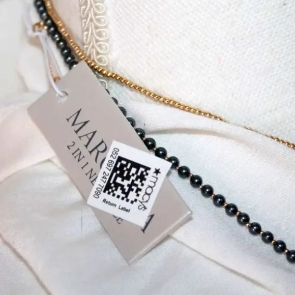 Marchesa 2 in 1 Necklace Dual Layer Evil Eye Star Moon Crystal - Picture 4 of 4